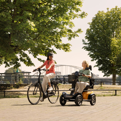 Der Scooter Presto S der Firma Life & Mobility im Gebrauch.
