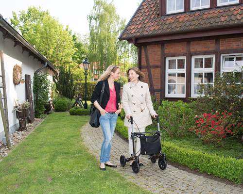 Rollator aus der Serie VITAL in der Ausführung Carbon der Firma Russka.