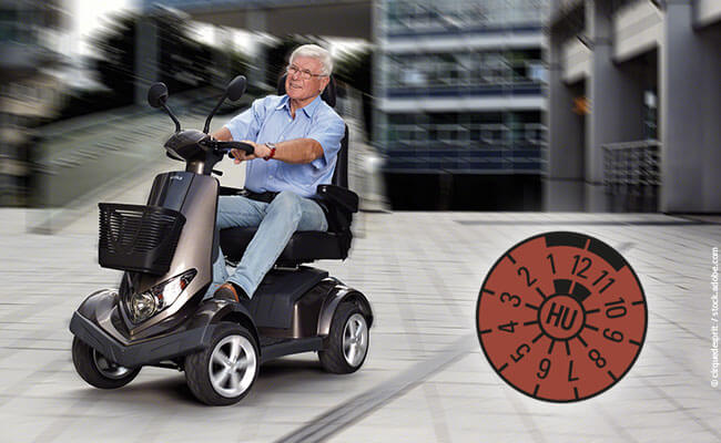 Elektromobil mit 'TÜV'-Plakette