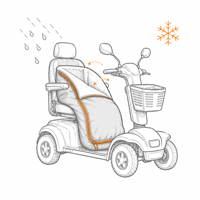 Zubehoer für ein E-Mobil: Schlupfsack.